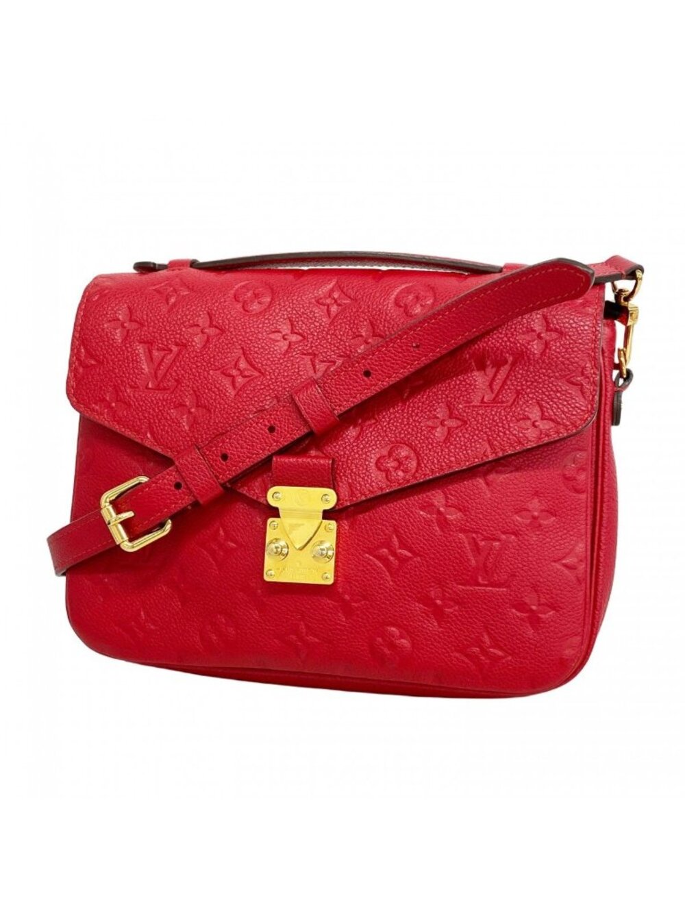 Louis Vuitton Handbag Monogram Empreinte Pochette Metis MM Cerise 2-Way Bag - Picture 1 of 10